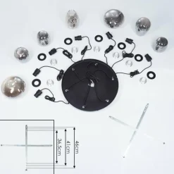 Suspension Barnegat Noir, 7 lumières