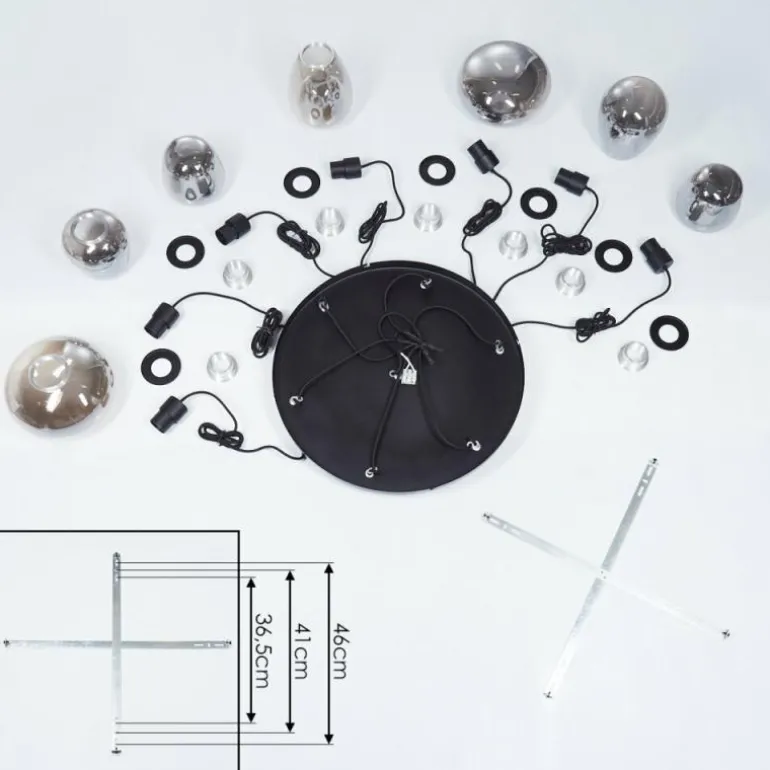 Suspension Barnegat Noir, 7 lumières