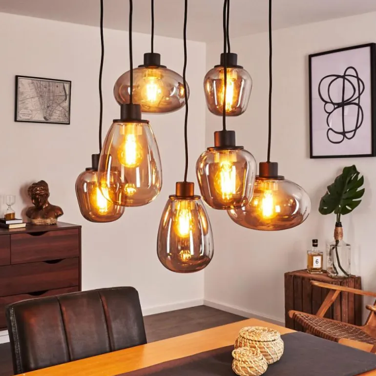 Suspension Barnegat Noir, 7 lumières