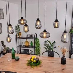 Suspension Barnegat Noir, 8 lumières