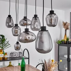 Suspension Barnegat Noir, 8 lumières