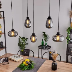 Suspension Barnegat Noir, 5 lumières