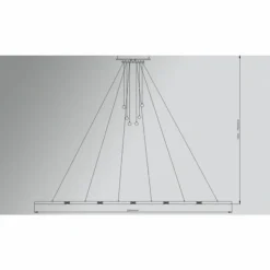 Suspension Basis-Leuchten GENUA LED Aluminium, 6 lumières