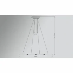 Suspension Basis-Leuchten GENUA LED Aluminium, 4 lumières