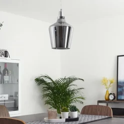 Suspension Batouna Argenté, 1 lumière