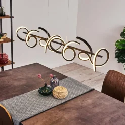 Suspension Bazuin LED Noir, 4 lumières