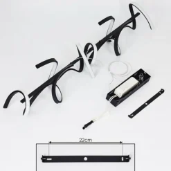 Suspension Bazuin LED Noir, 4 lumières