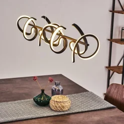 Suspension Bazuin LED Noir, 4 lumières