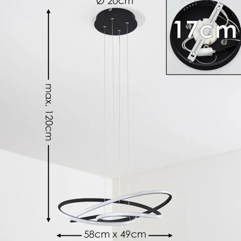 Suspension Belgorod LED Noir, 1 lumière