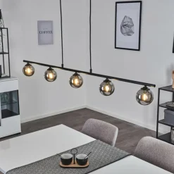 Suspension Belleoram LED Noir, 5 lumières