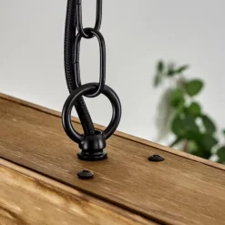 Suspension Berat Brun, Noir, 4 lumières