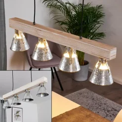 Suspension Berkeley Blanc, 4 lumières