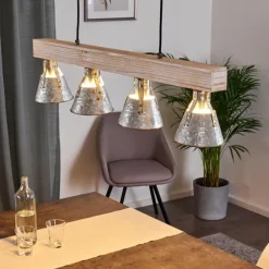 Suspension Berkeley Blanc, 4 lumières