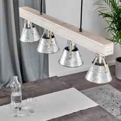 Suspension Berkeley Blanc, 4 lumières