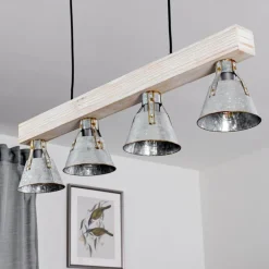 Suspension Berkeley Blanc, 4 lumières