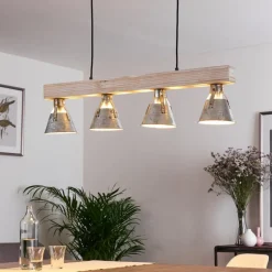 Suspension Berkeley Blanc, 4 lumières