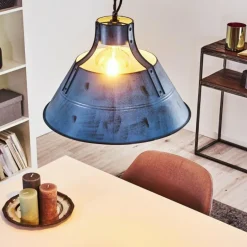 Suspension Berkeley Bleu, Noir, 1 lumière