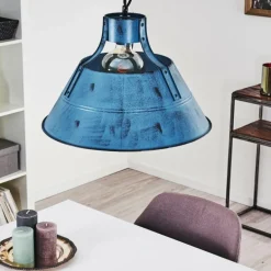 Suspension Berkeley Bleu, Noir, 1 lumière