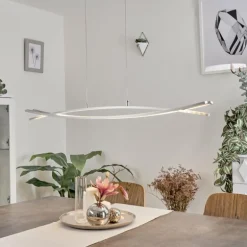 Suspension Bernese LED Nickel mat, 3 lumières