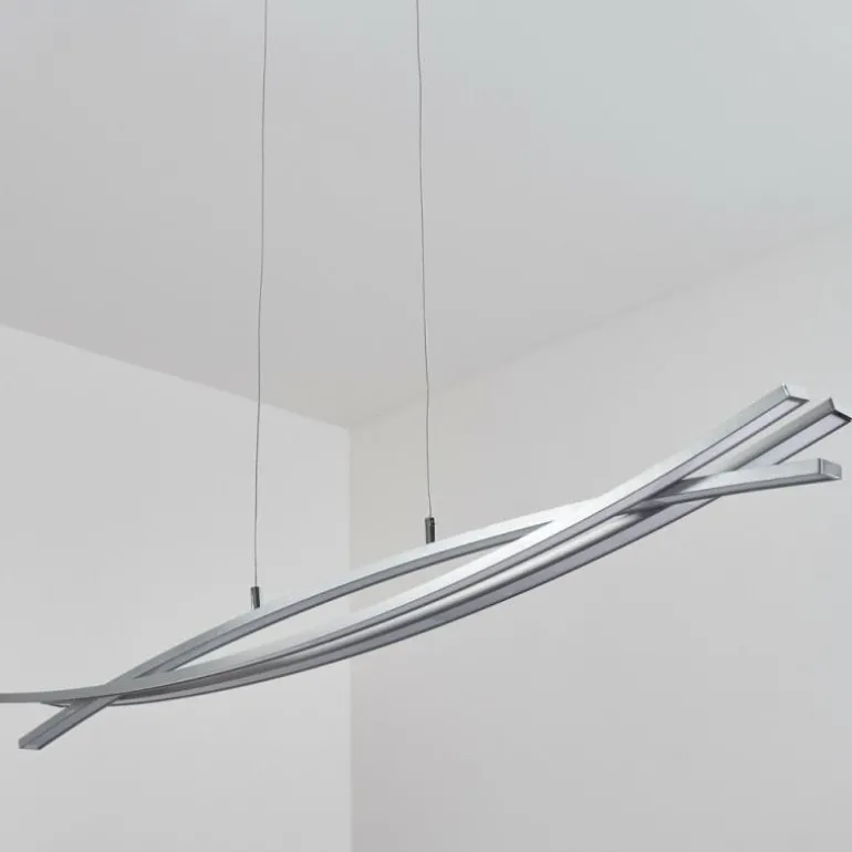 Suspension Bernese LED Nickel mat, 3 lumières