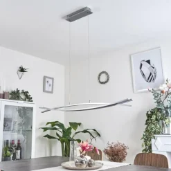 Suspension Bernese LED Nickel mat, 3 lumières