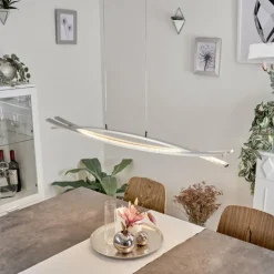 Suspension Bernese LED Nickel mat, 3 lumières