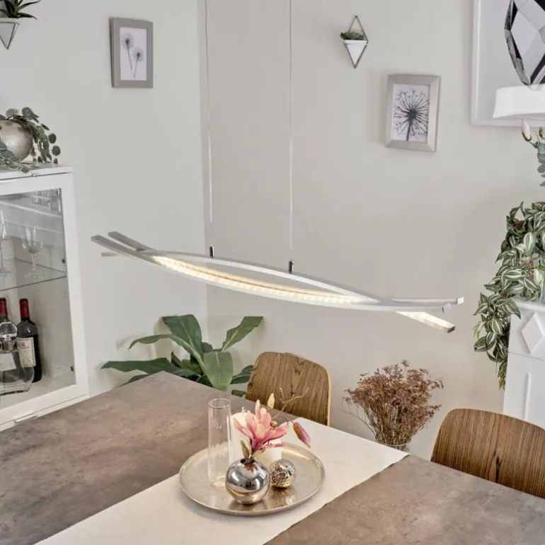 Suspension Bernese LED Nickel mat, 3 lumières