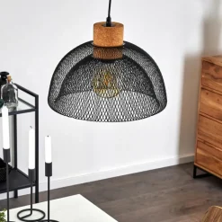 Suspension Besancon Brun, Noir, 1 lumière