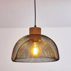 Suspension Besancon Brun, Noir, 1 lumière