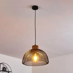 Suspension Besancon Brun, Noir, 1 lumière