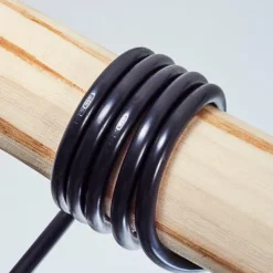 Suspension Betsele Bois clair, Noir, 4 lumières