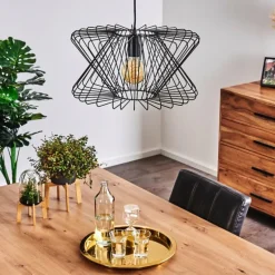 Suspension Bischkek Noir, 1 lumière