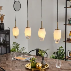 Suspension Bocayuva Laiton, 4 lumières