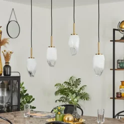 Suspension Bocayuva Laiton, 4 lumières