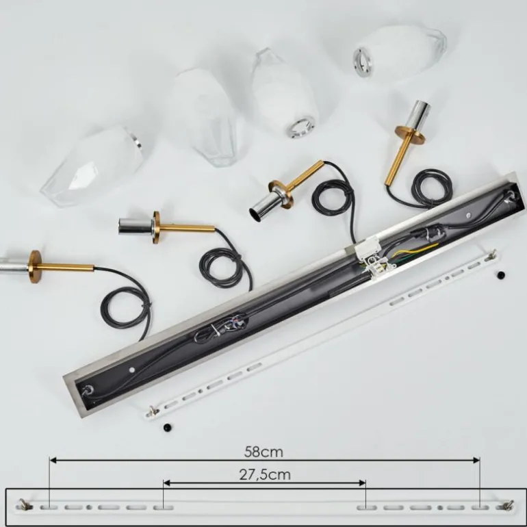 Suspension Bocayuva Laiton, 4 lumières