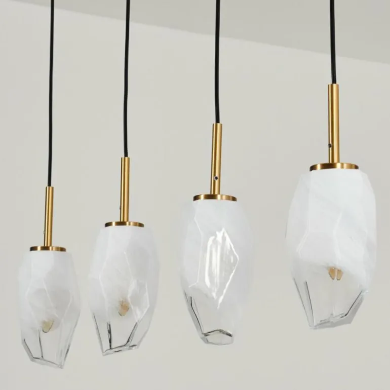 Suspension Bocayuva Laiton, 4 lumières