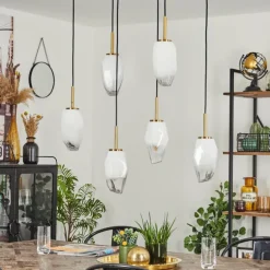 Suspension Bocayuva Noir, 6 lumières