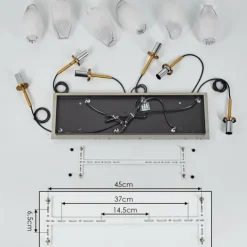 Suspension Bocayuva Noir, 6 lumières