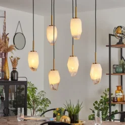 Suspension Bocayuva Noir, 6 lumières