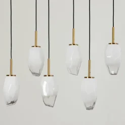 Suspension Bocayuva Noir, 6 lumières