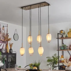 Suspension Bocayuva Noir, 6 lumières