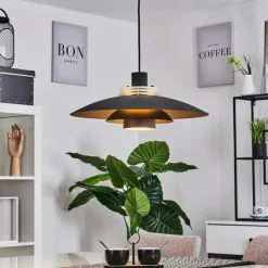 Suspension Boeven Noir, Blanc, 1 lumière