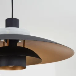 Suspension Boeven Noir, Blanc, 1 lumière