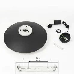 Suspension Boeven Noir, Blanc, 1 lumière