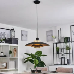 Suspension Boeven Noir, Blanc, 1 lumière