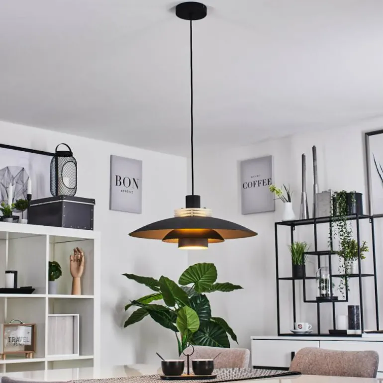 Suspension Boeven Noir, Blanc, 1 lumière