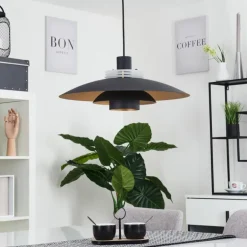 Suspension Boeven Noir, Blanc, 1 lumière