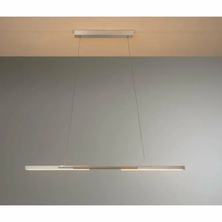 Suspension Bopp Link LED Bois foncé, Nickel mat, 1 lumière