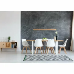 Suspension Bopp NANO LED Aluminium, Bois clair, 1 lumière