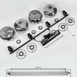 Suspension Boundry Noir, 4 lumières